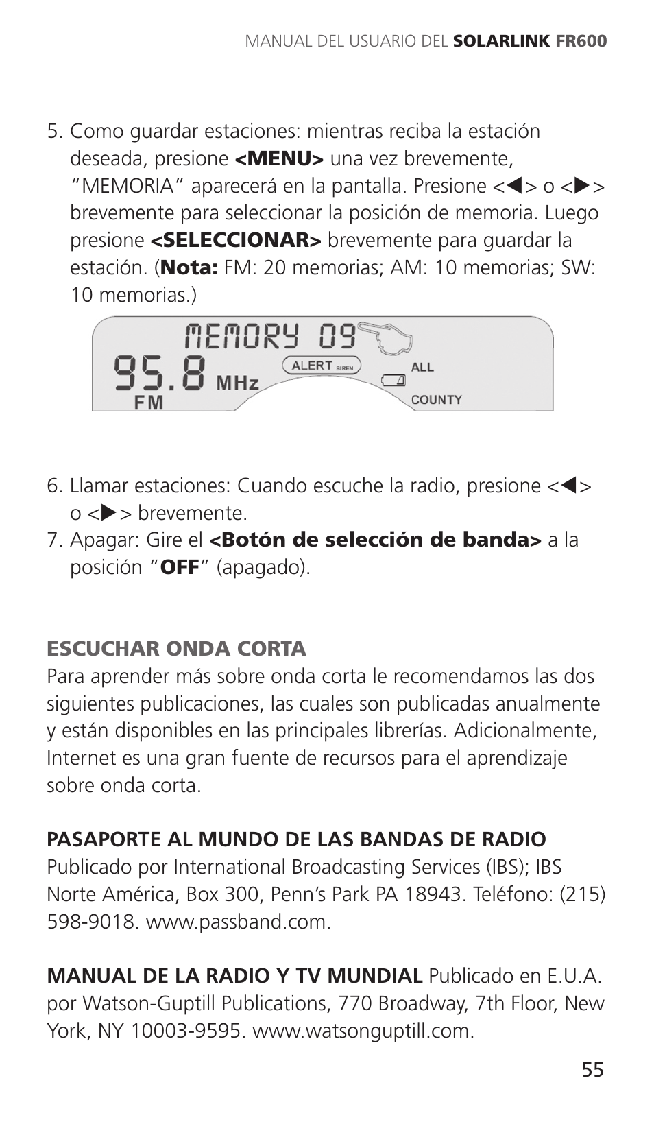 Eton Solarlink ARCFR600R User Manual | Page 55 / 68