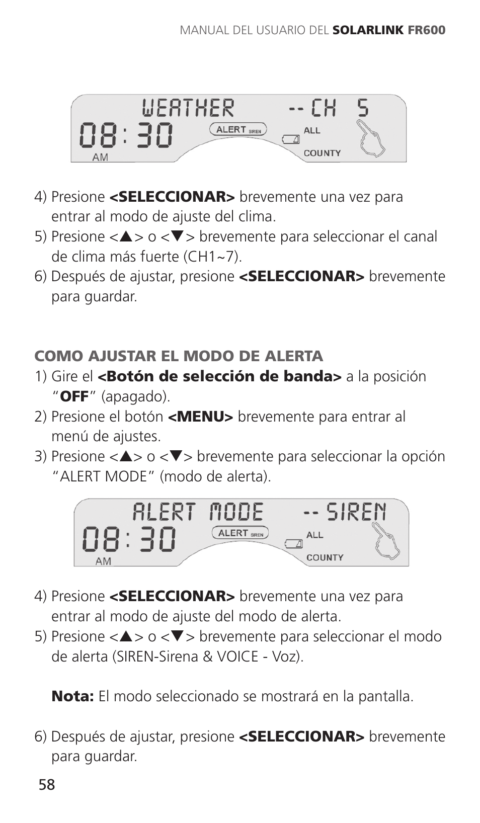 Eton Solarlink ARCFR600R User Manual | Page 58 / 68