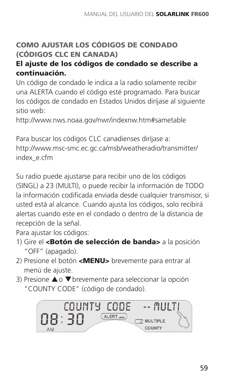 Eton Solarlink ARCFR600R User Manual | Page 59 / 68