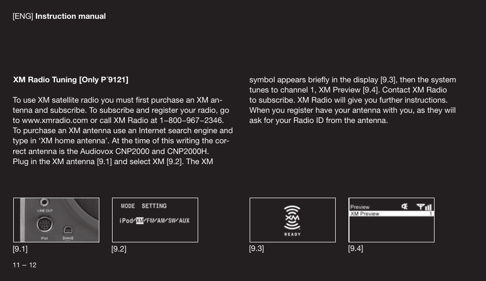 Eton 9120 User Manual | Page 12 / 192