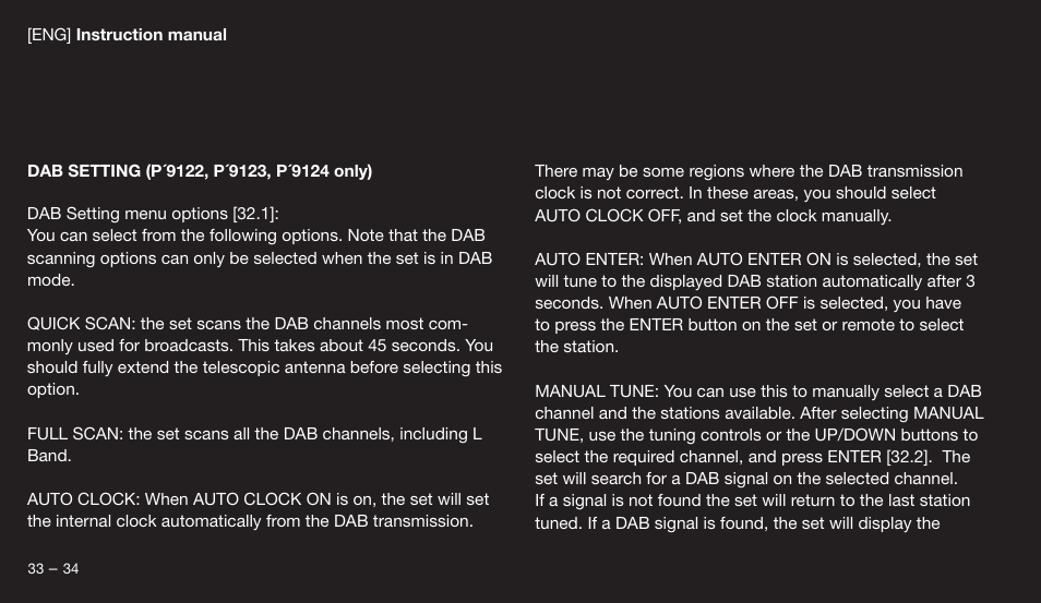 Eton 9120 User Manual | Page 34 / 192