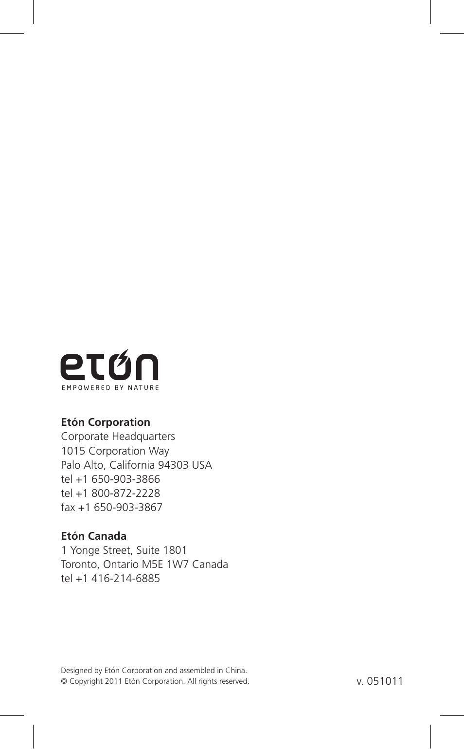 Eton Cell Phone Accessories User Manual | Page 48 / 48