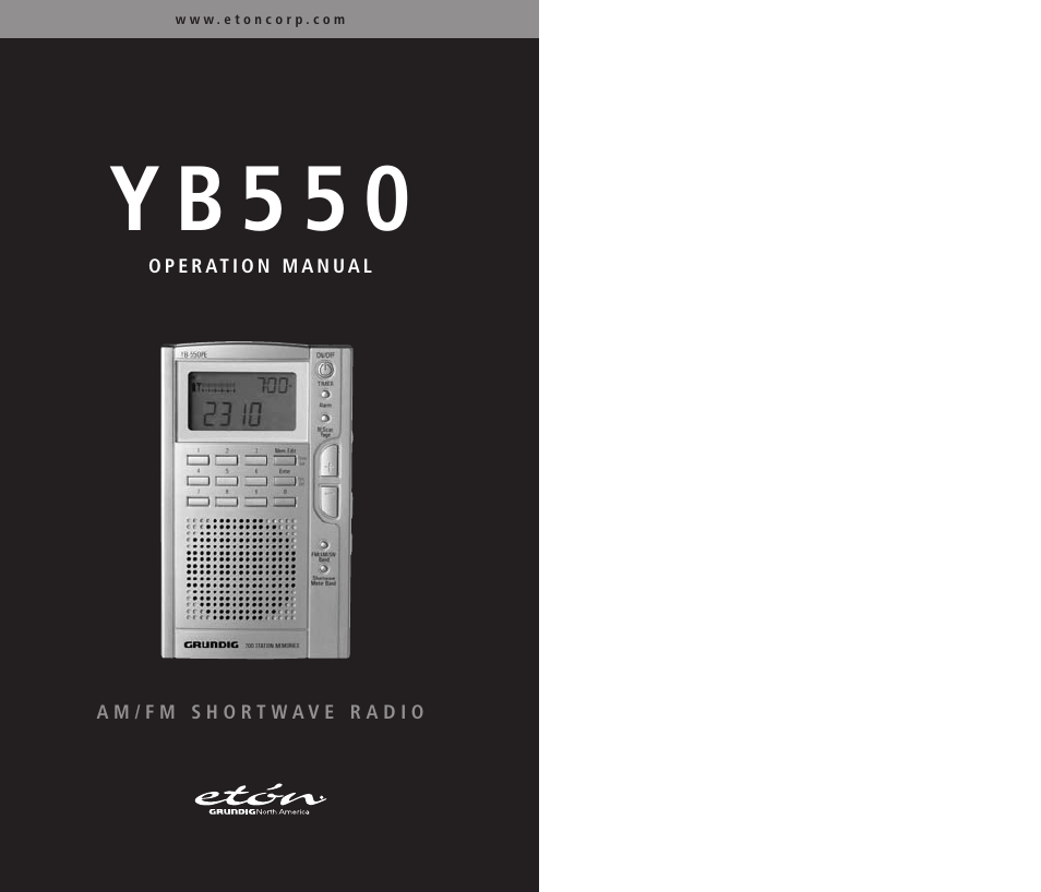 Eton YB550 User Manual | 81 pages