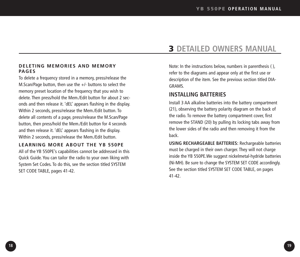 3detailed owners manual | Eton YB550 User Manual | Page 10 / 81