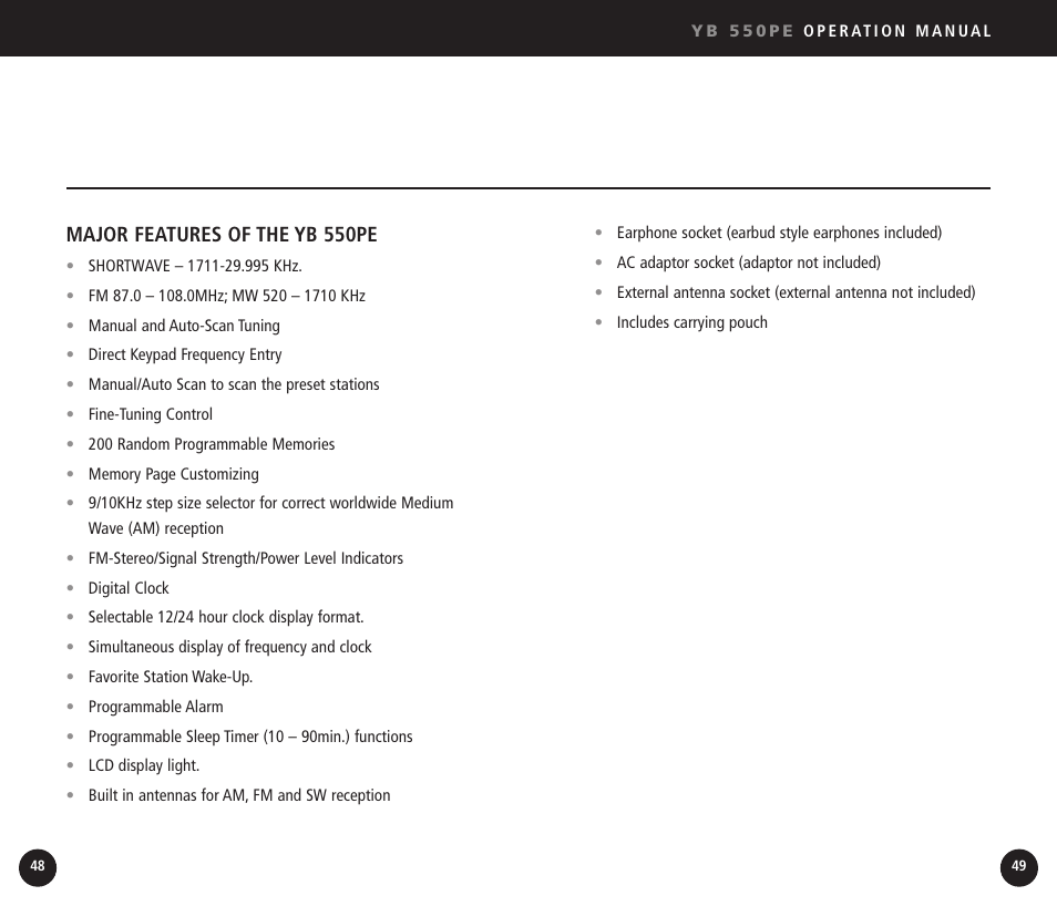 Eton YB550 User Manual | Page 25 / 81