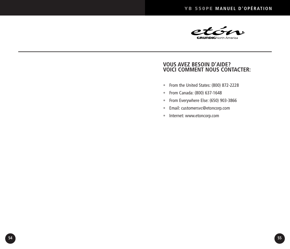 Eton YB550 User Manual | Page 28 / 81