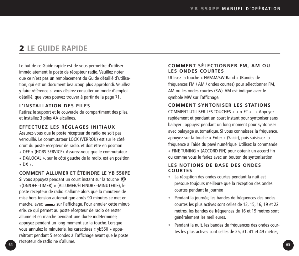 2le guide rapide | Eton YB550 User Manual | Page 33 / 81