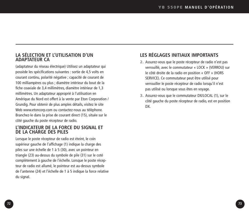 Eton YB550 User Manual | Page 37 / 81
