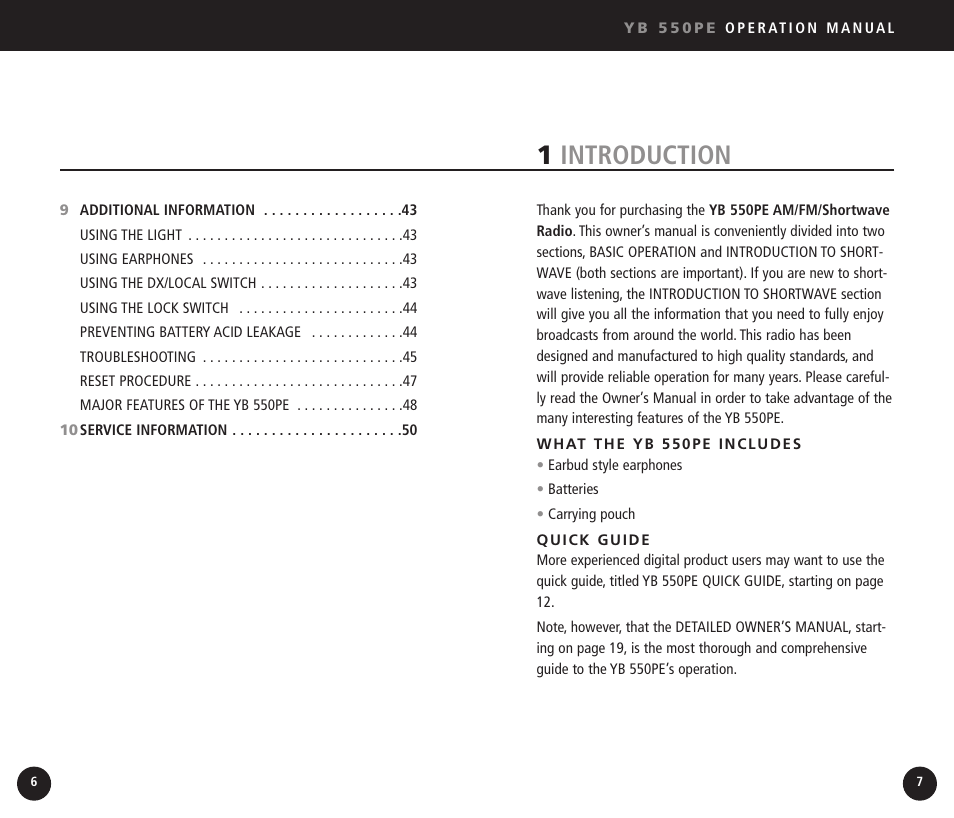 1introduction | Eton YB550 User Manual | Page 4 / 81