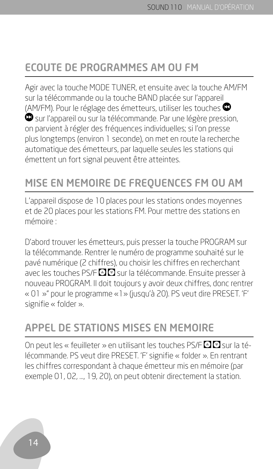 Eton SOUND 110 User Manual | Page 16 / 60