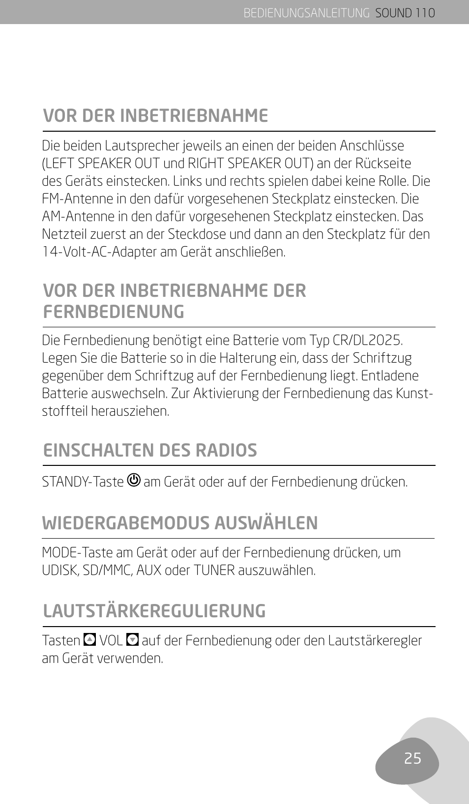 Eton SOUND 110 User Manual | Page 27 / 60