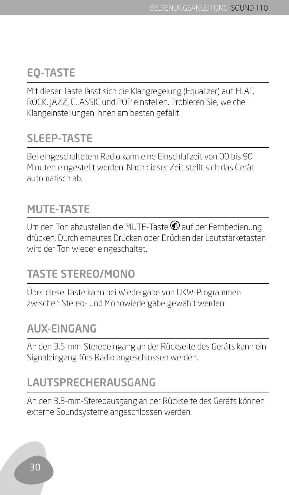 Eton SOUND 110 User Manual | Page 32 / 60