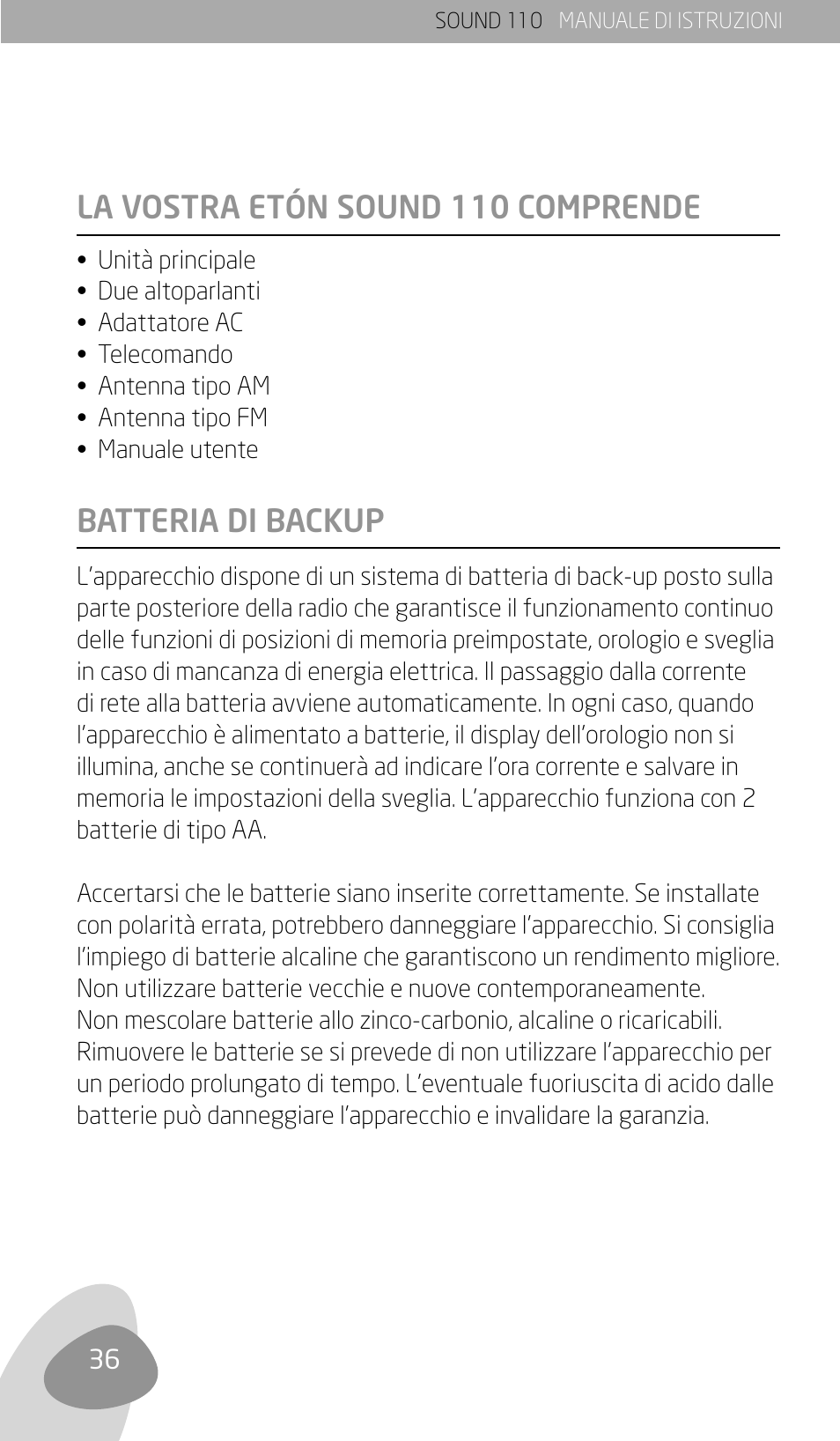 Eton SOUND 110 User Manual | Page 38 / 60