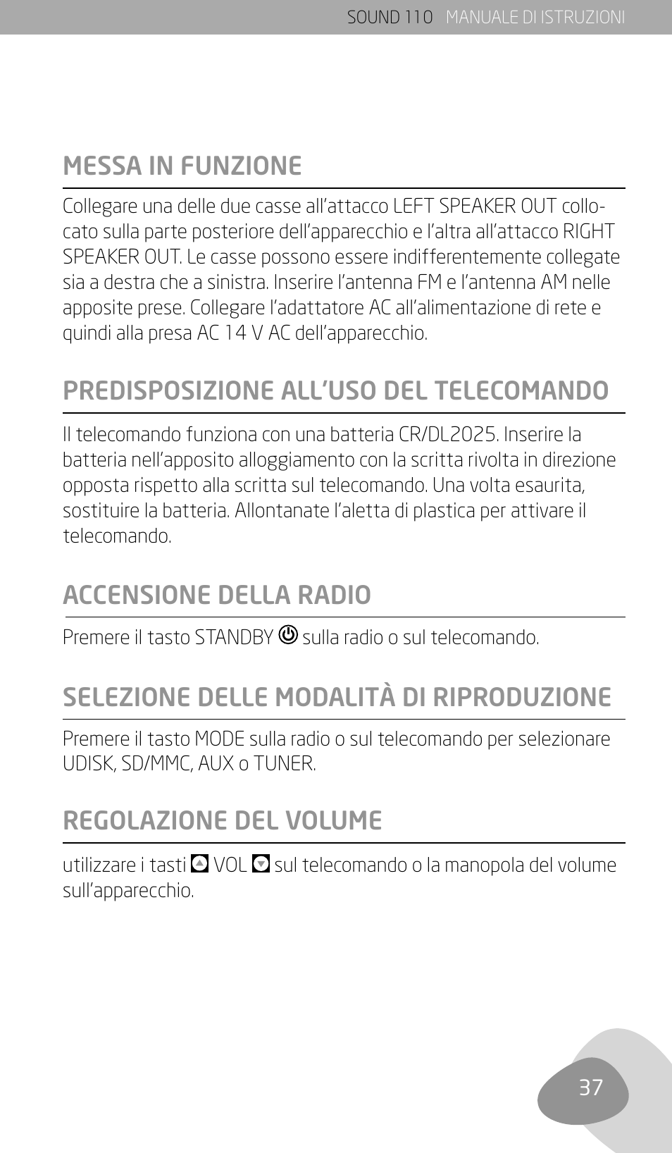 Eton SOUND 110 User Manual | Page 39 / 60