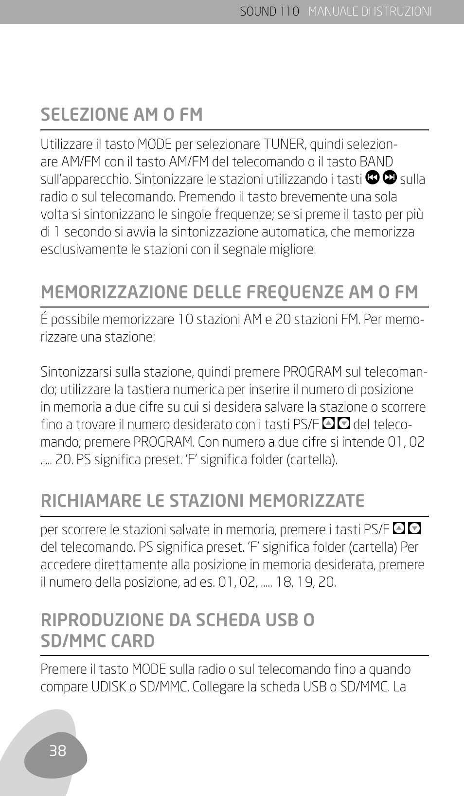 Eton SOUND 110 User Manual | Page 40 / 60