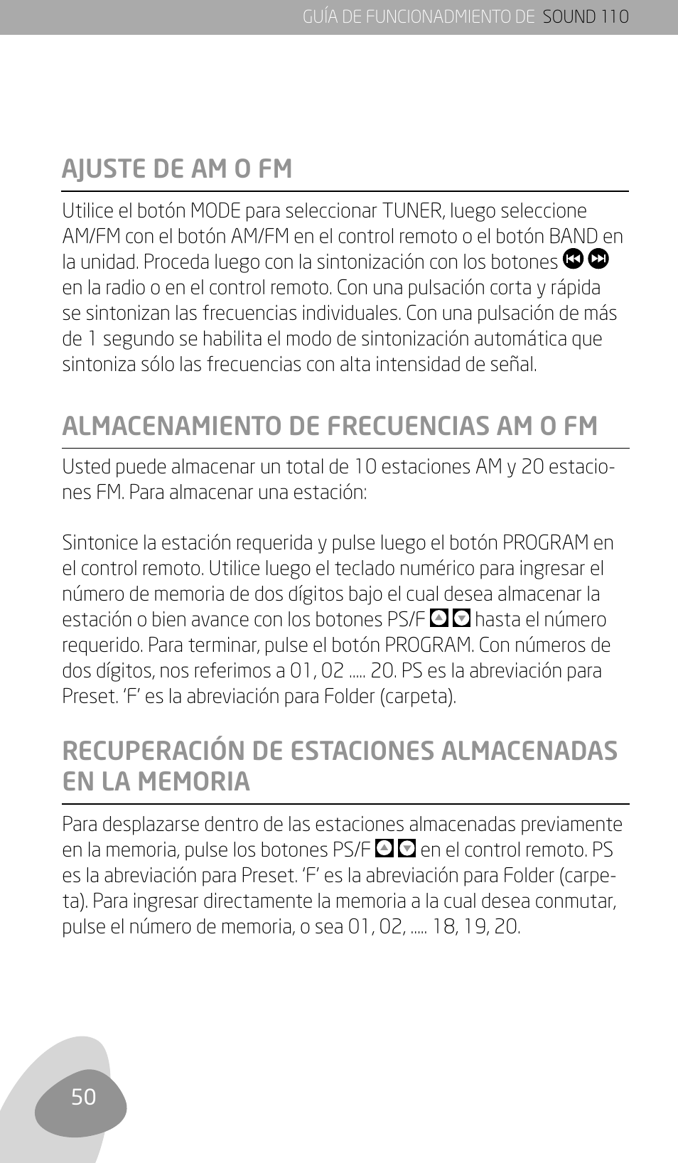 Eton SOUND 110 User Manual | Page 52 / 60