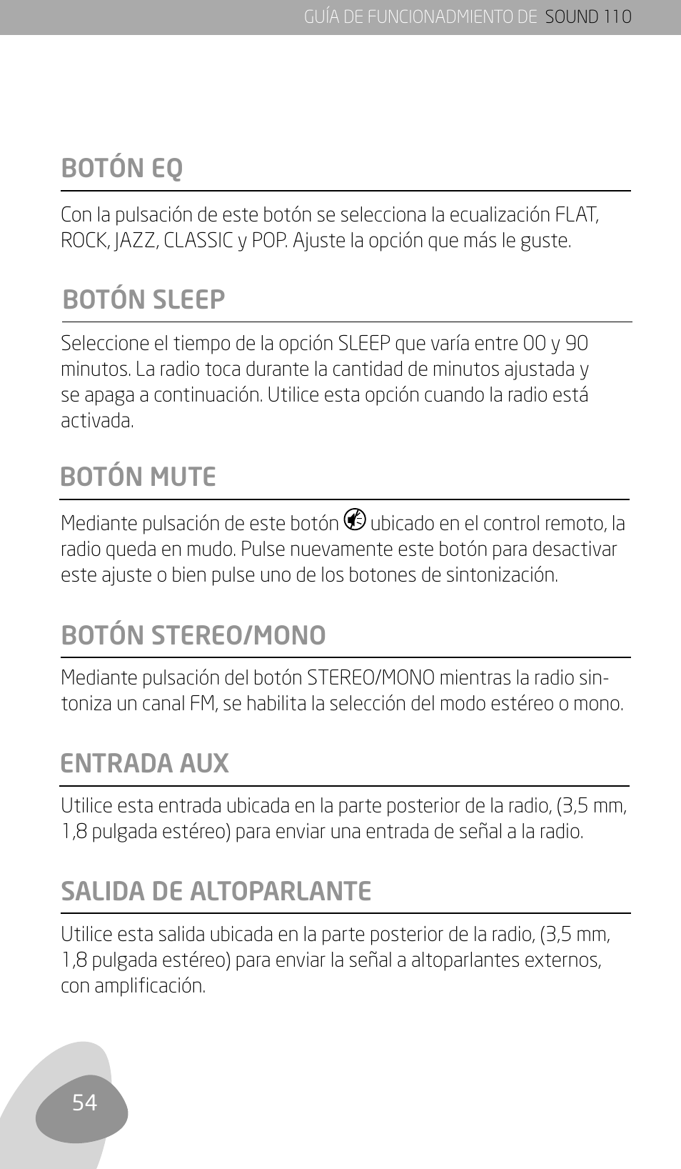 Eton SOUND 110 User Manual | Page 56 / 60