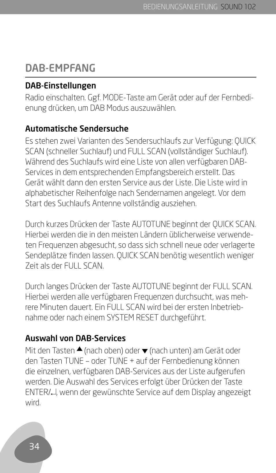 Dab-empfang | Eton Sound 102 User Manual | Page 36 / 82