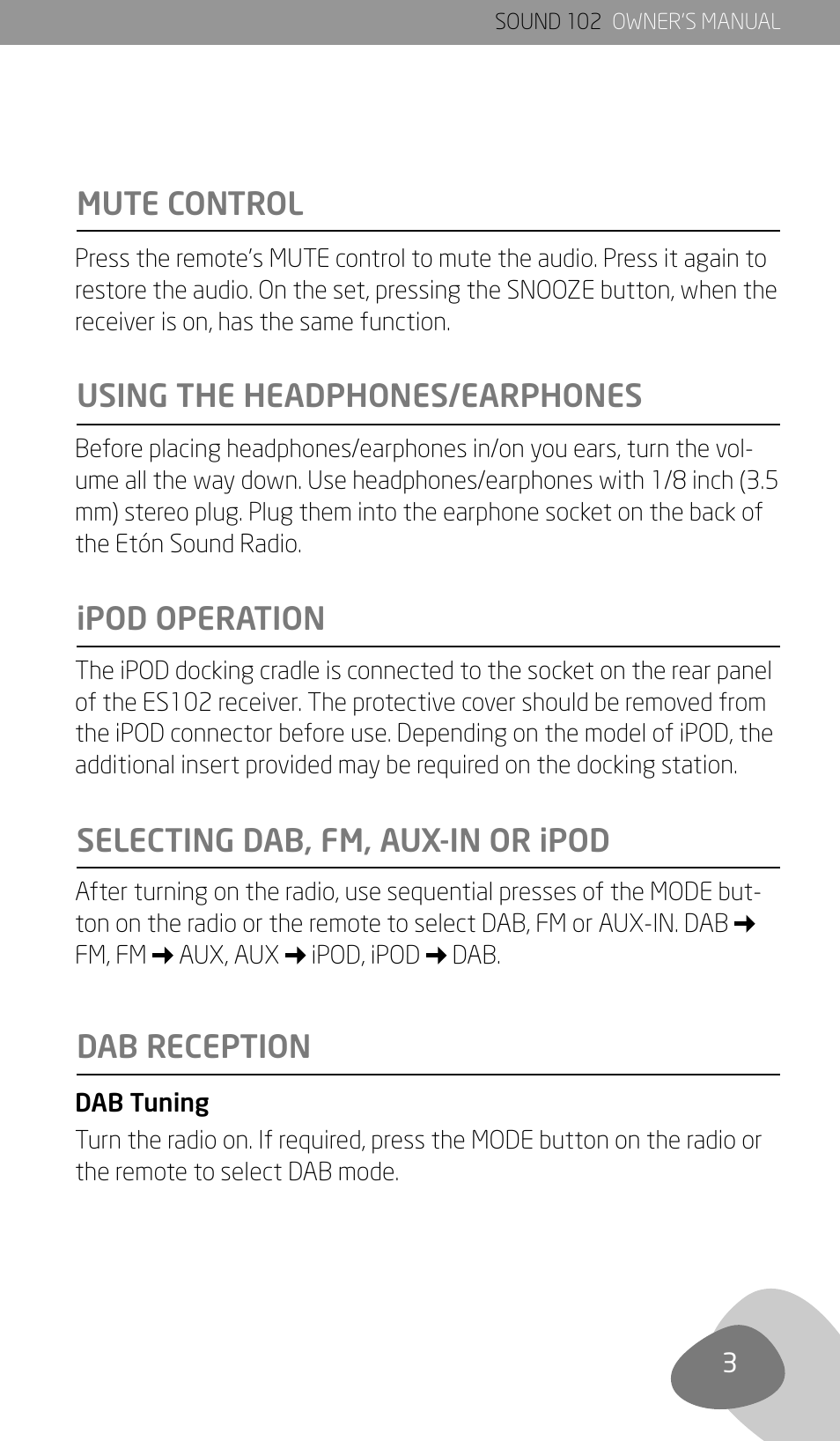 Eton Sound 102 User Manual | Page 5 / 82