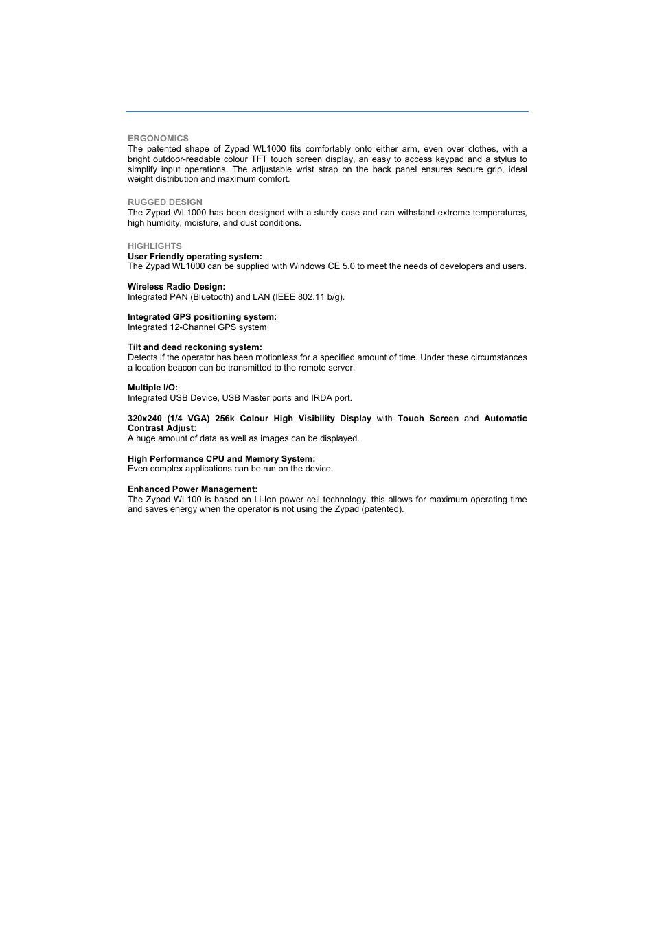 Product overview, Chapter 2, Ergonomics | Rugged design, Highlights, Chapter 2 product overview | Eurotech Appliances WL1000 User Manual | Page 15 / 49