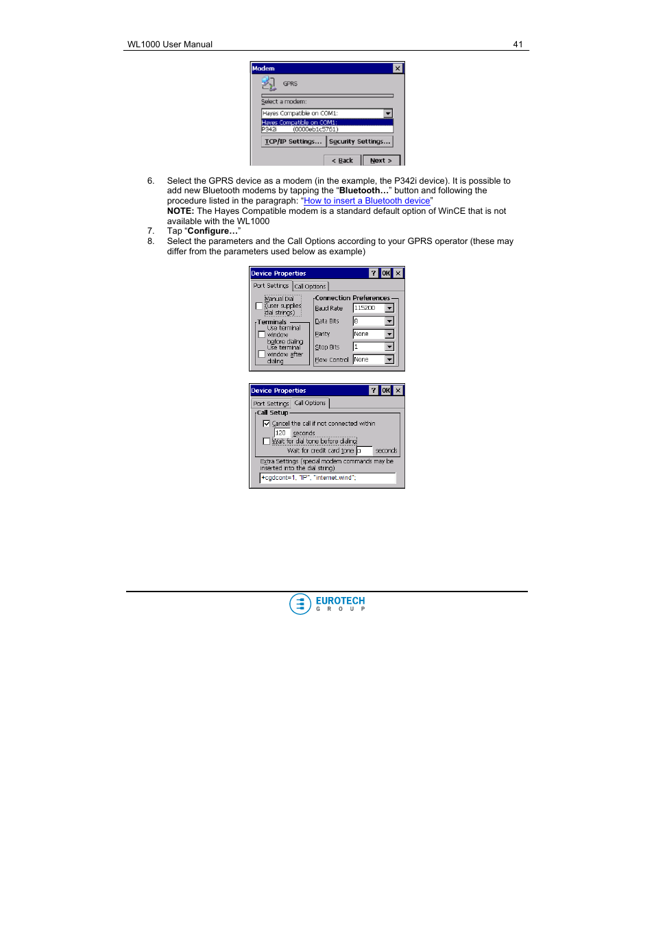 Eurotech Appliances WL1000 User Manual | Page 41 / 49