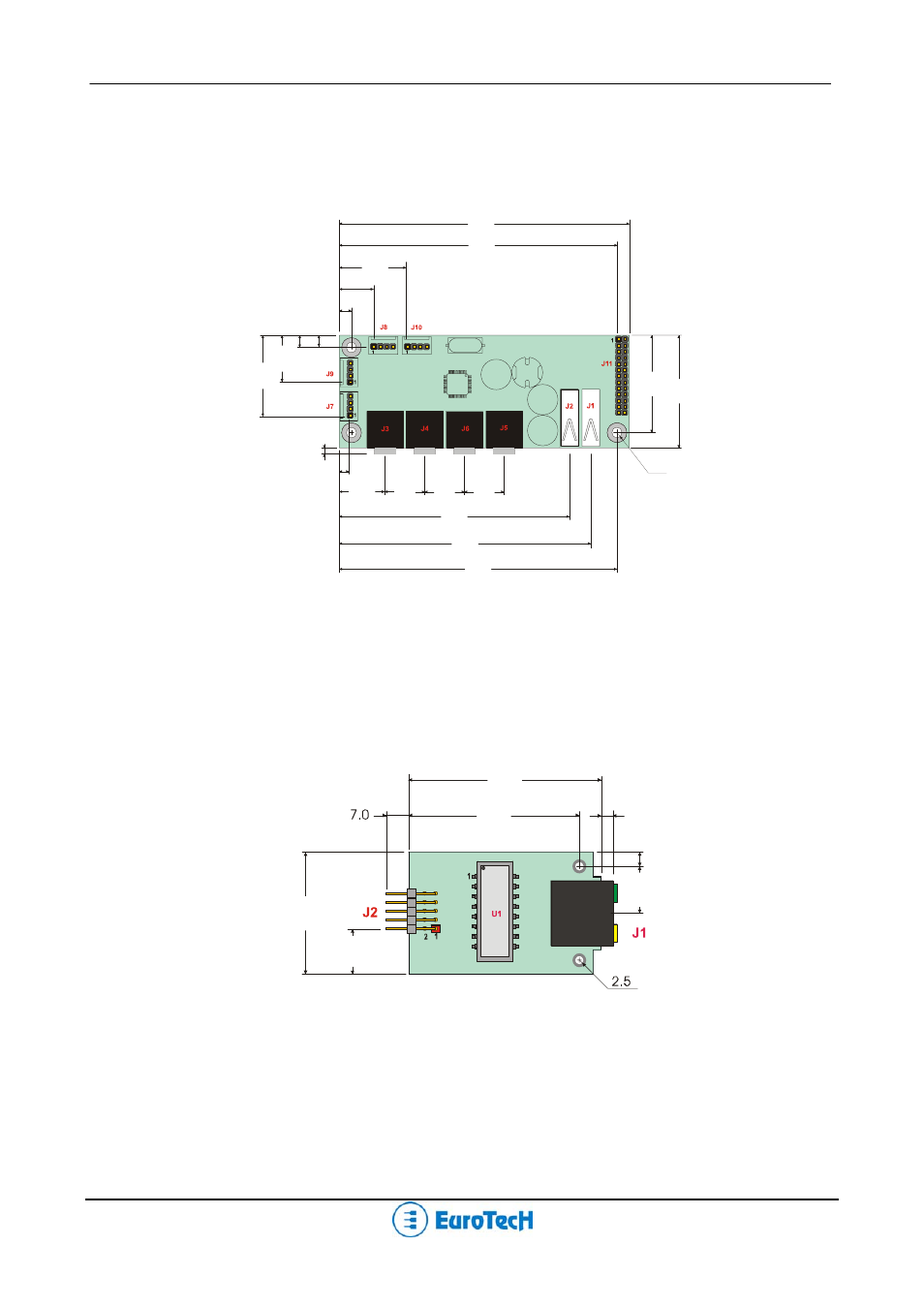 Usb audio codec dimensions, Ethernet adapter dimensions | Eurotech Appliances CPU-1461 User Manual | Page 57 / 69