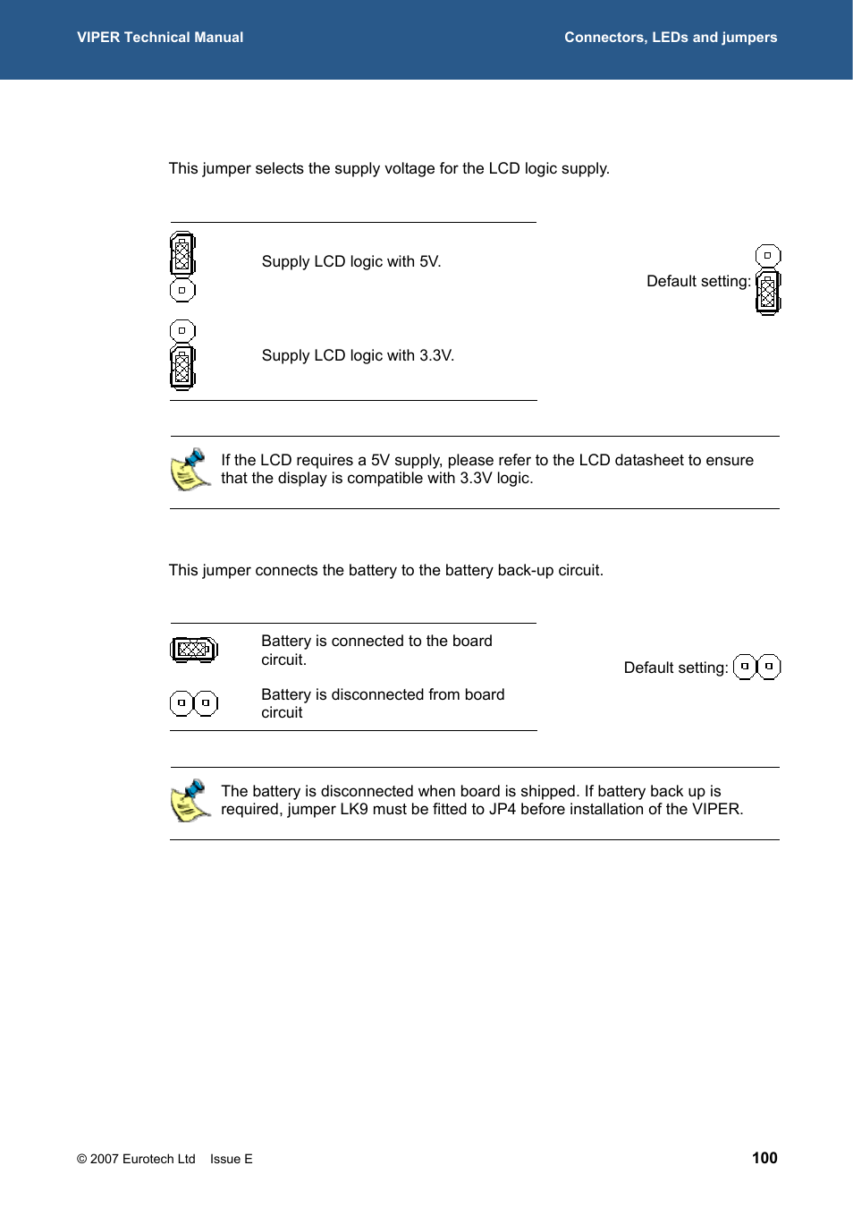 Lcd supply voltage – lk8 on jp2, 347h, For det | Eurotech Appliances VIPER / VIPER-LITE PXA255 User Manual | Page 100 / 111