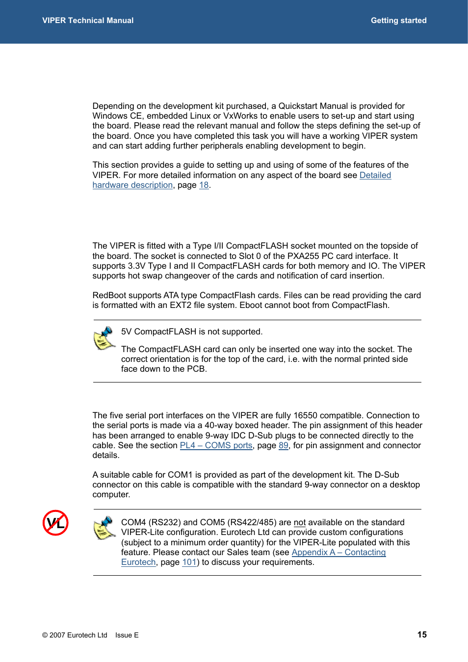 Getting started, Using the viper | Eurotech Appliances VIPER / VIPER-LITE PXA255 User Manual | Page 15 / 111