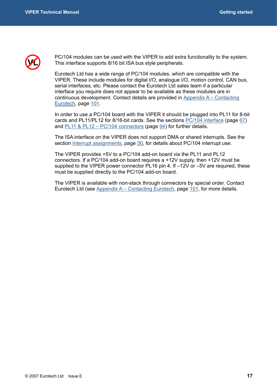 Eurotech Appliances VIPER / VIPER-LITE PXA255 User Manual | Page 17 / 111