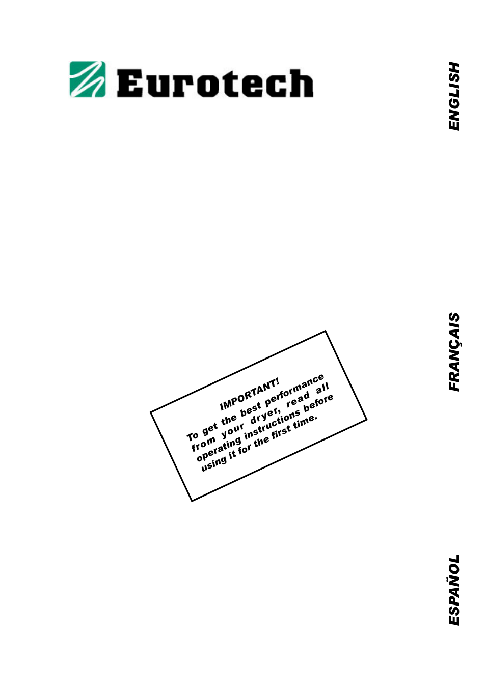 Eurotech Appliances EDV158 User Manual | 16 pages