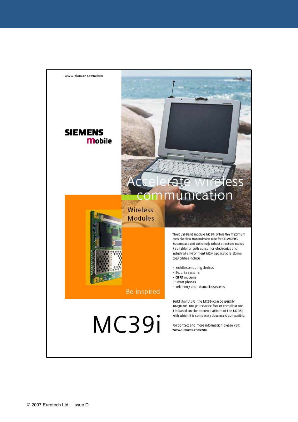 Ails see, Siemens mc35i/39i | Eurotech Appliances ZEUS PXA270 User Manual | Page 106 / 136