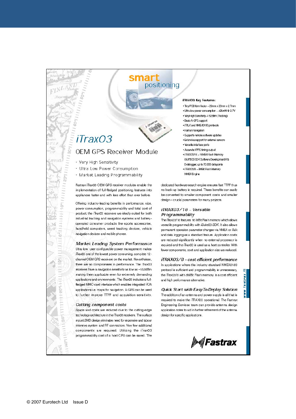 Ails see, Fastrax itrax03/8 | Eurotech Appliances ZEUS PXA270 User Manual | Page 108 / 136