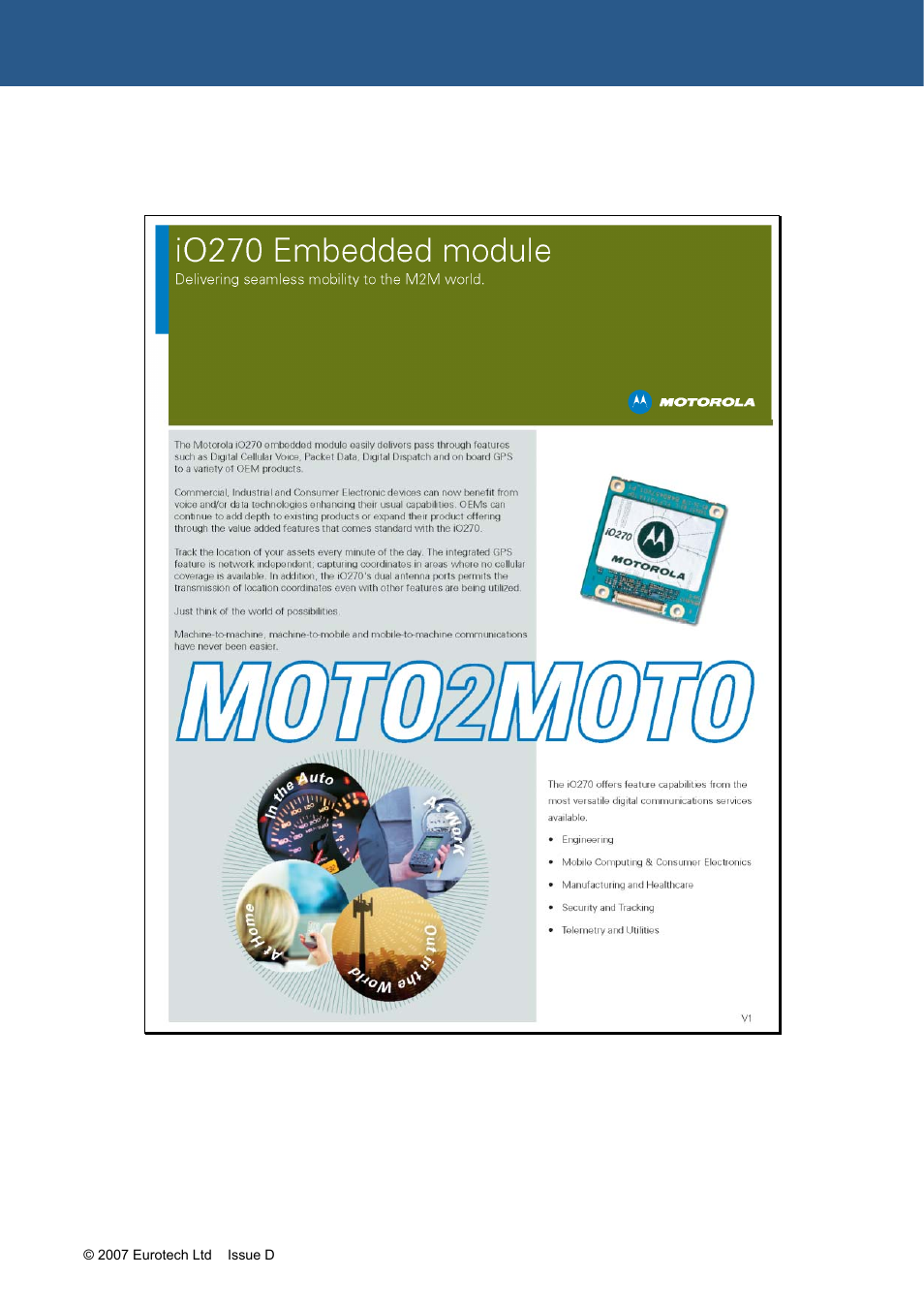 Ails see, Motorola io270 | Eurotech Appliances ZEUS PXA270 User Manual | Page 110 / 136