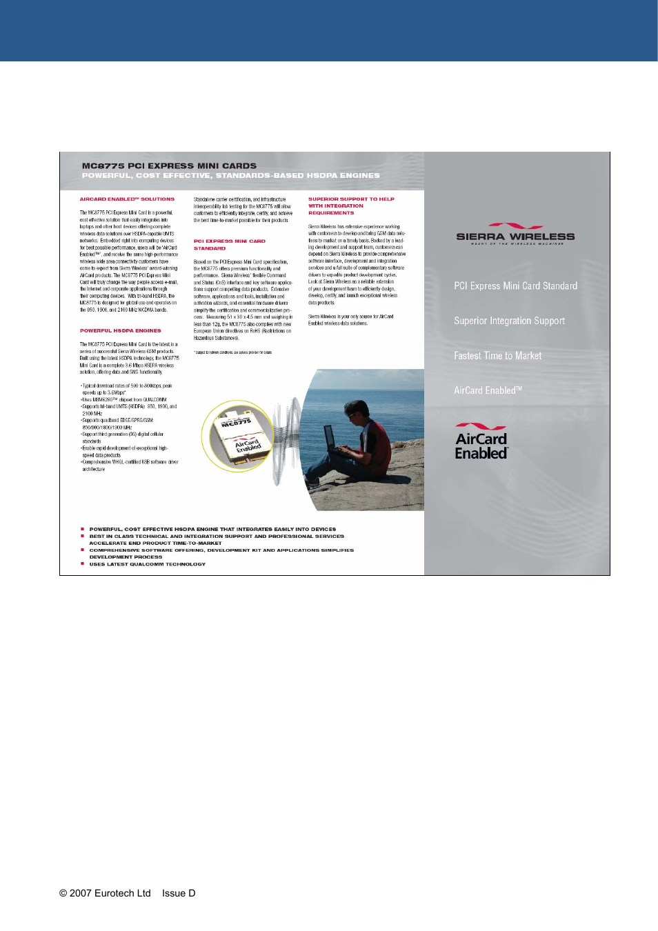Sierra wireless mc8775 | Eurotech Appliances ZEUS PXA270 User Manual | Page 114 / 136