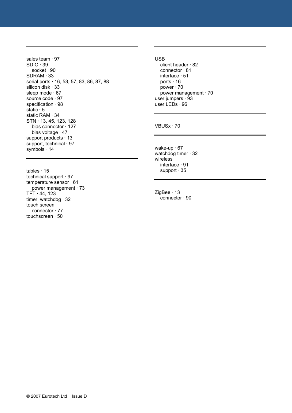 Eurotech Appliances ZEUS PXA270 User Manual | Page 135 / 136