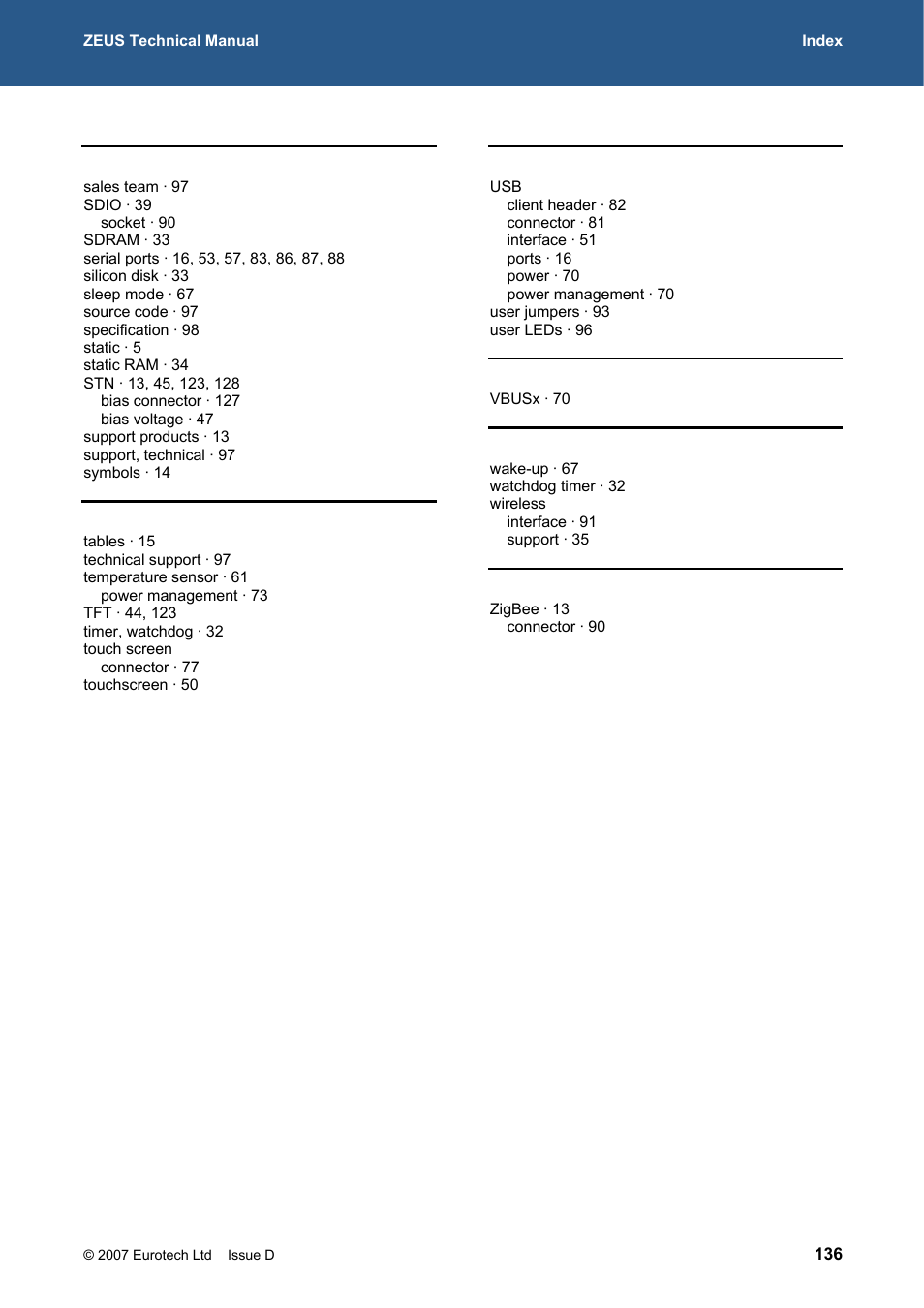 Eurotech Appliances ZEUS PXA270 User Manual | Page 136 / 136