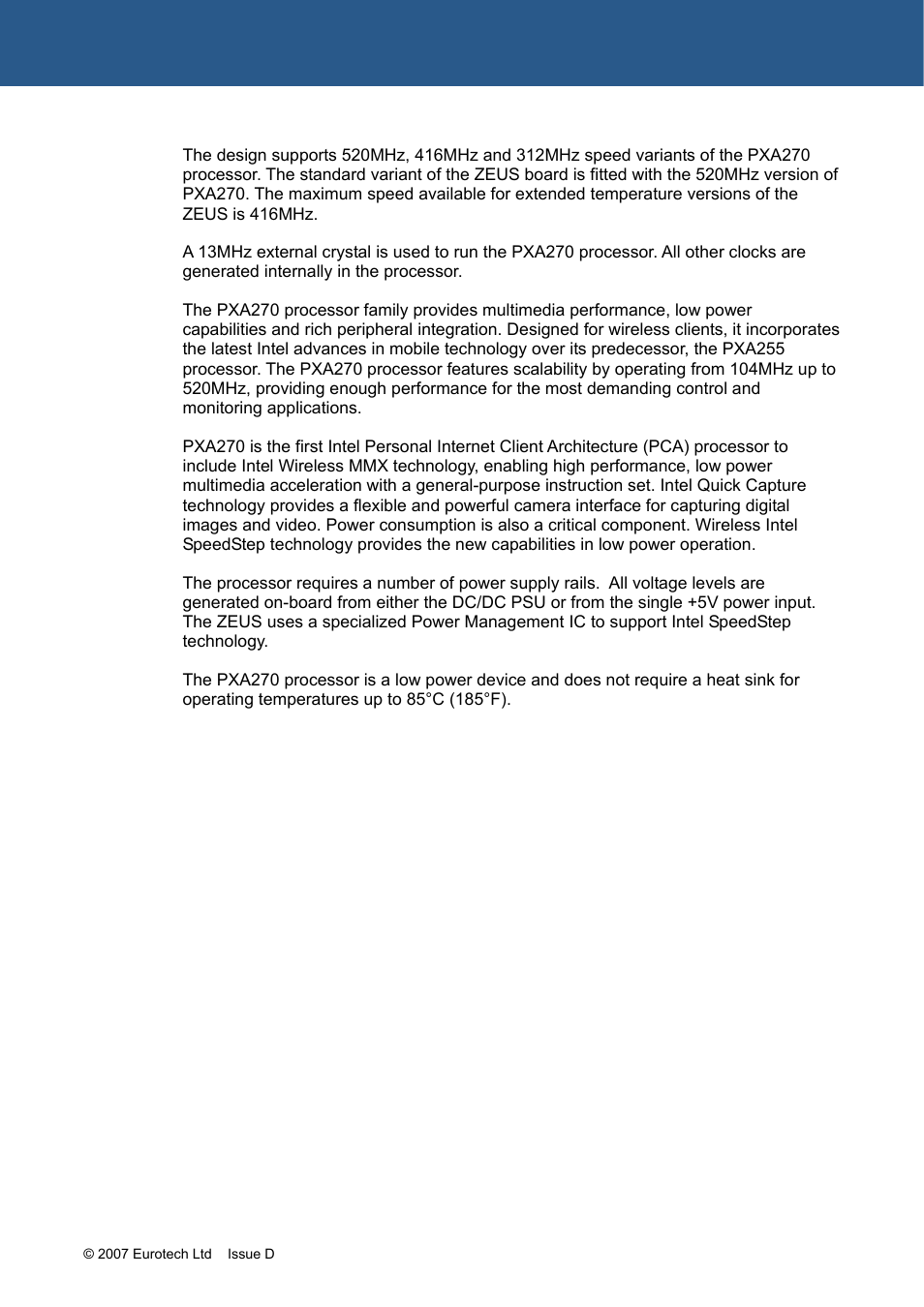 Eurotech Appliances ZEUS PXA270 User Manual | Page 21 / 136