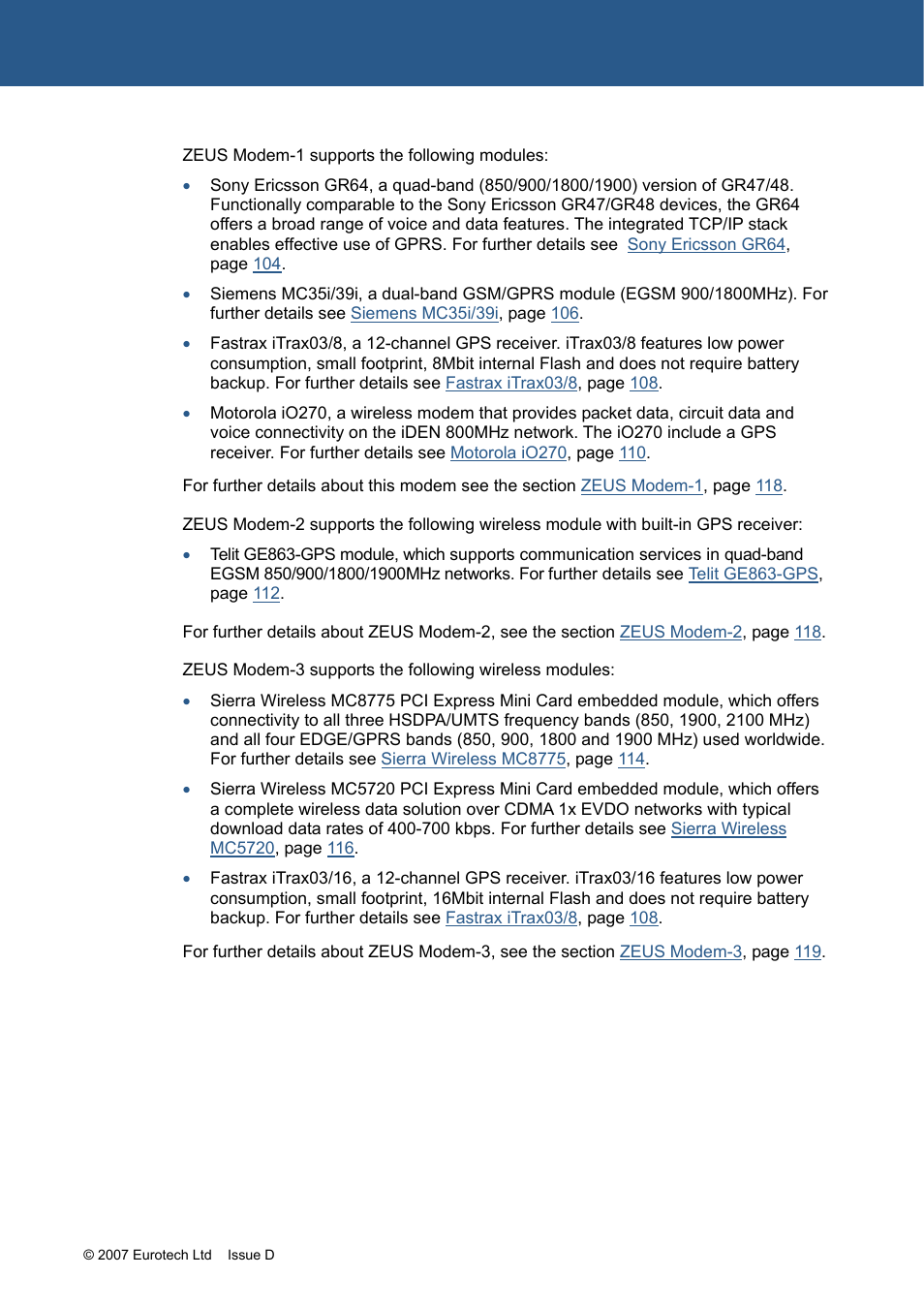 Eurotech Appliances ZEUS PXA270 User Manual | Page 36 / 136