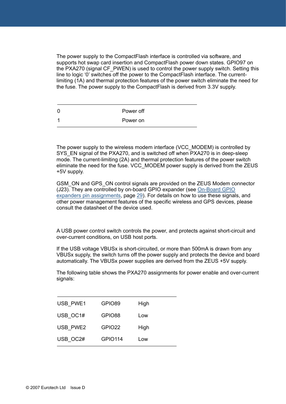 Eurotech Appliances ZEUS PXA270 User Manual | Page 70 / 136