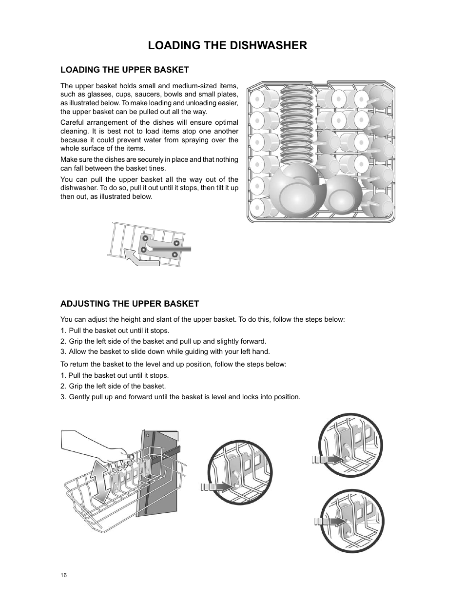 Loading the dishwasher | Eurotech Appliances EDW294E User Manual | Page 16 / 35