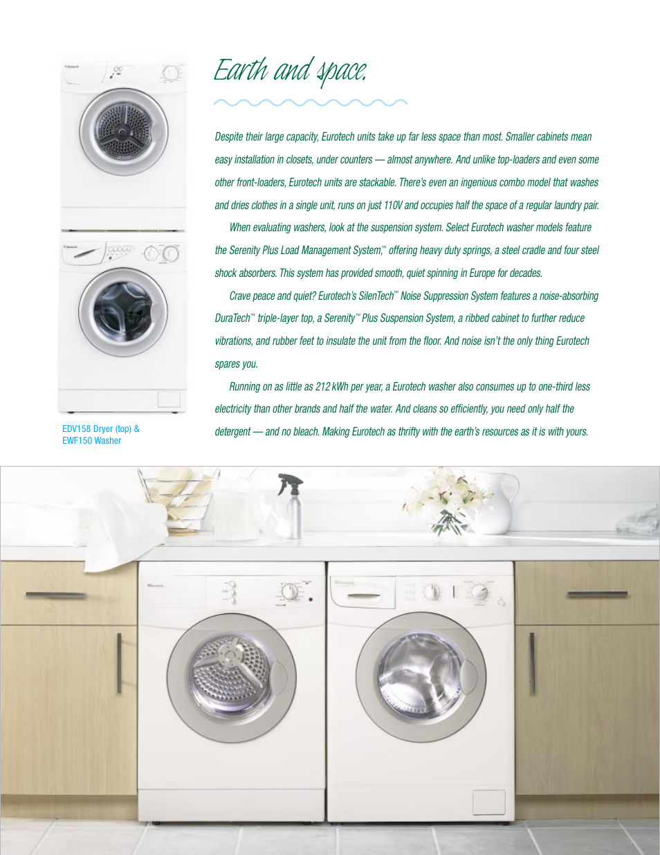 Earth and space | Eurotech Appliances washers and dryers User Manual | Page 4 / 6