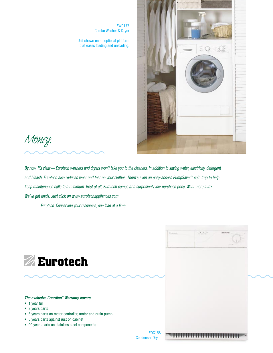 Money | Eurotech Appliances washers and dryers User Manual | Page 5 / 6
