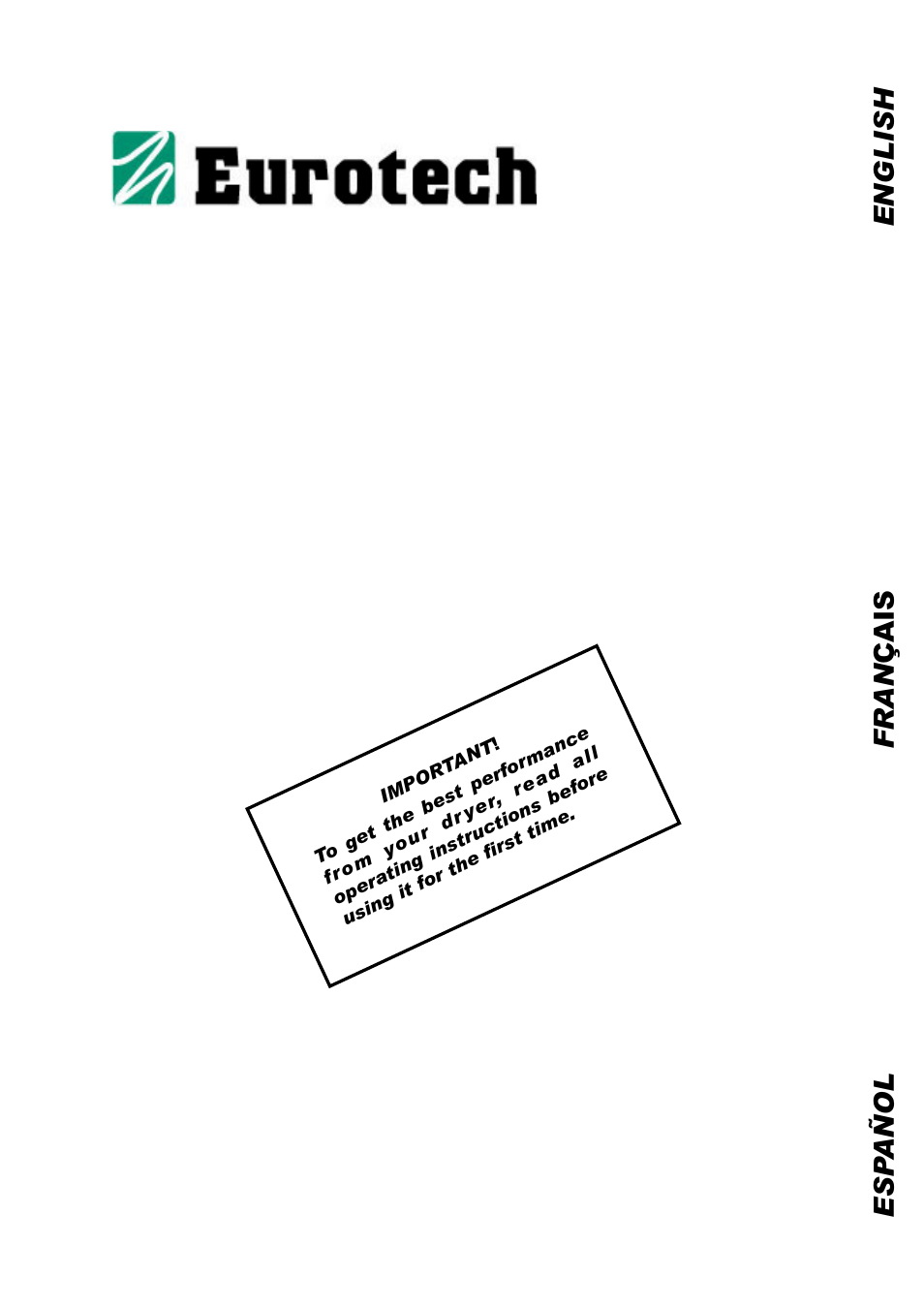 Eurotech Appliances EDC158 User Manual | 16 pages