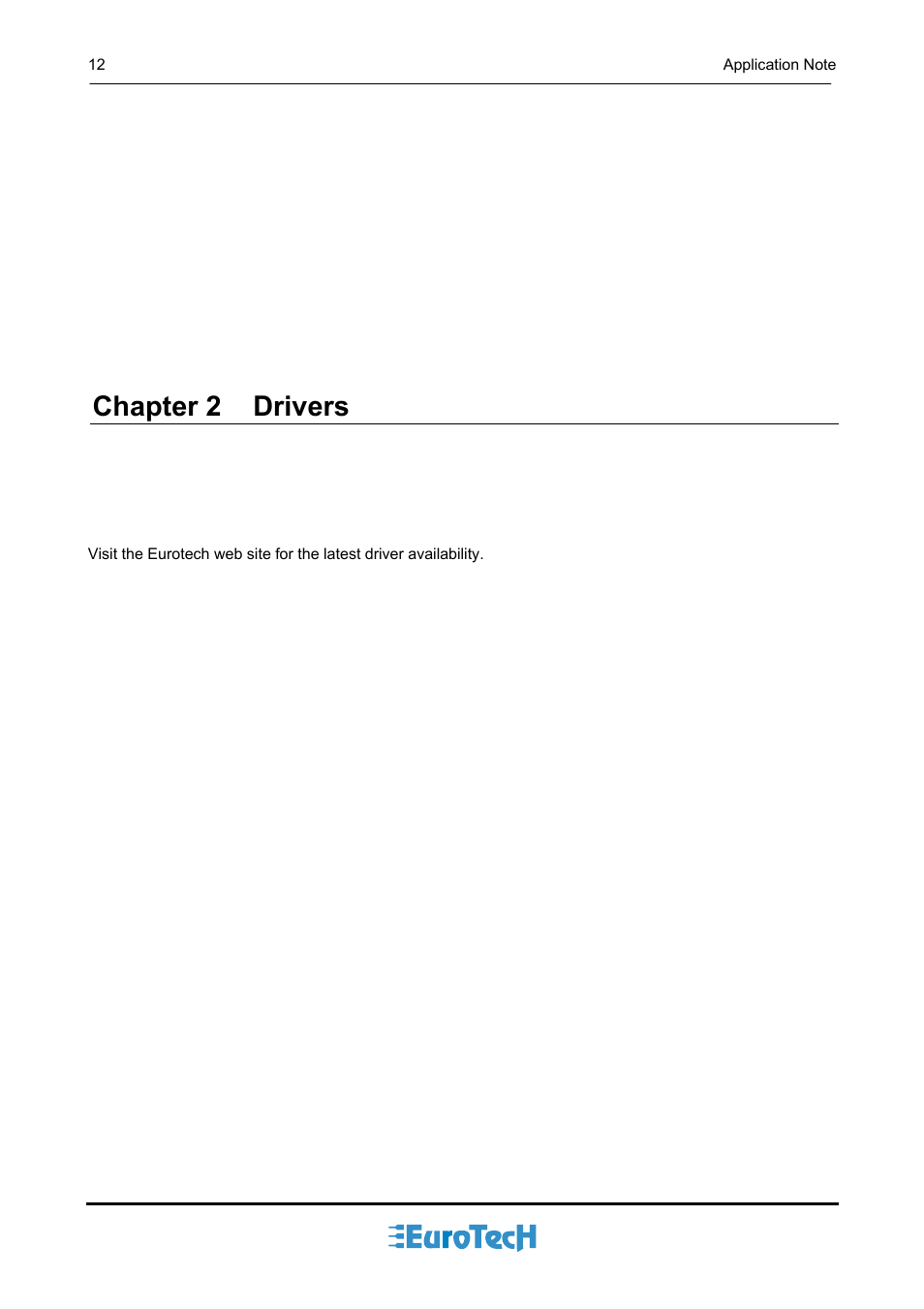 Chapter 2 drivers | Eurotech Appliances Eurotech Ethernet Adapter An0038 User Manual | Page 12 / 13