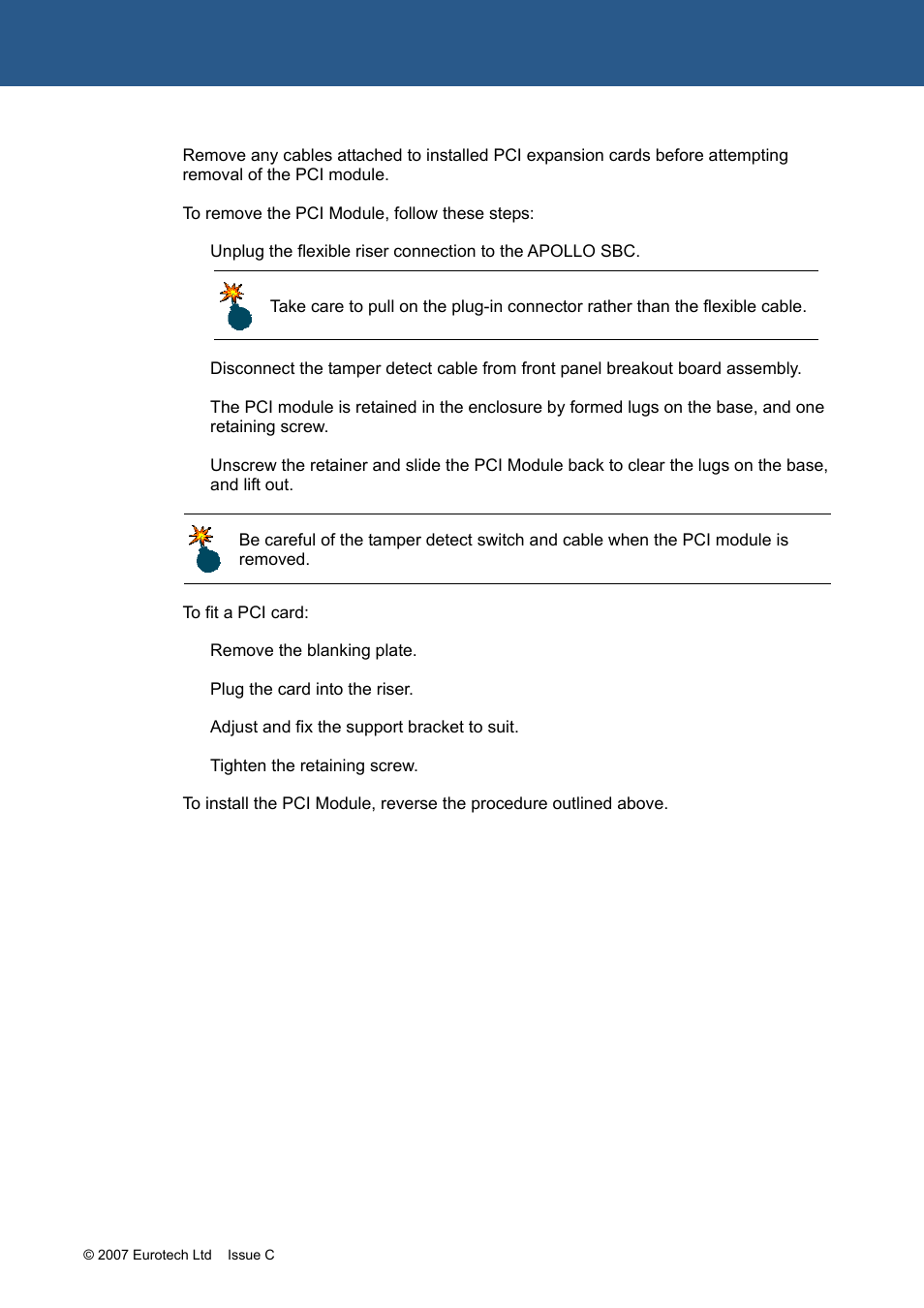 Eurotech Appliances APOLLO 1U ICE FM12961 User Manual | Page 23 / 37