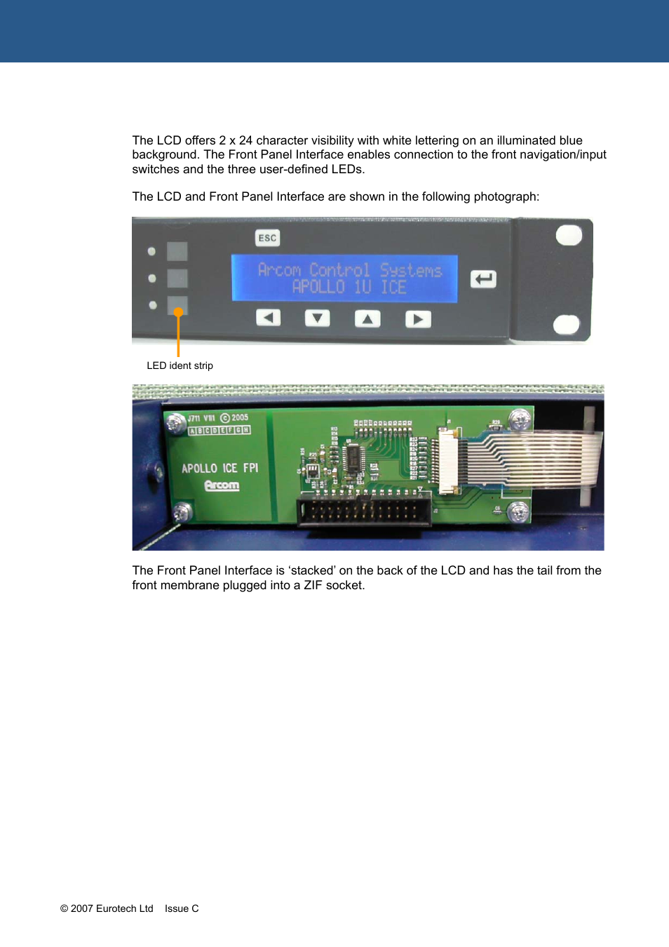 User status/display and navigation buttons | Eurotech Appliances APOLLO 1U ICE FM12961 User Manual | Page 25 / 37