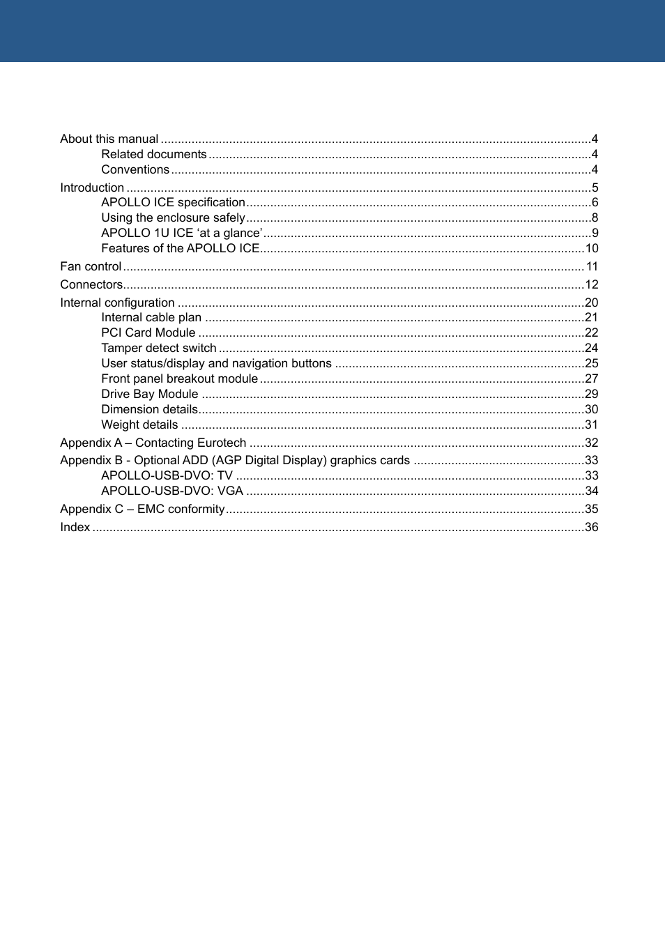 Eurotech Appliances APOLLO 1U ICE FM12961 User Manual | Page 3 / 37