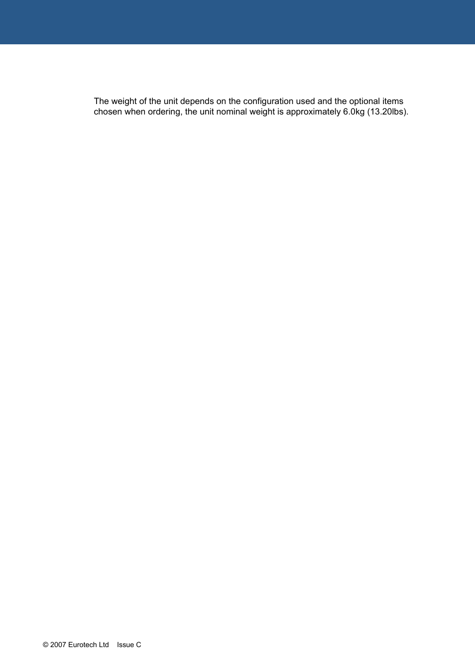 Weight details | Eurotech Appliances APOLLO 1U ICE FM12961 User Manual | Page 31 / 37
