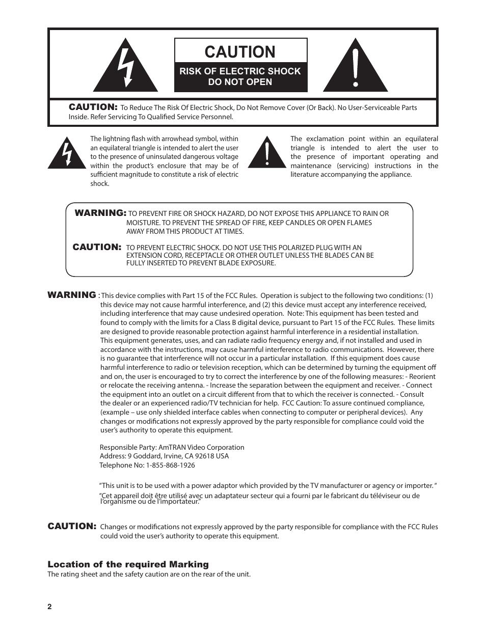 Caution | Emerald Innovations EM37T User Manual | Page 6 / 44