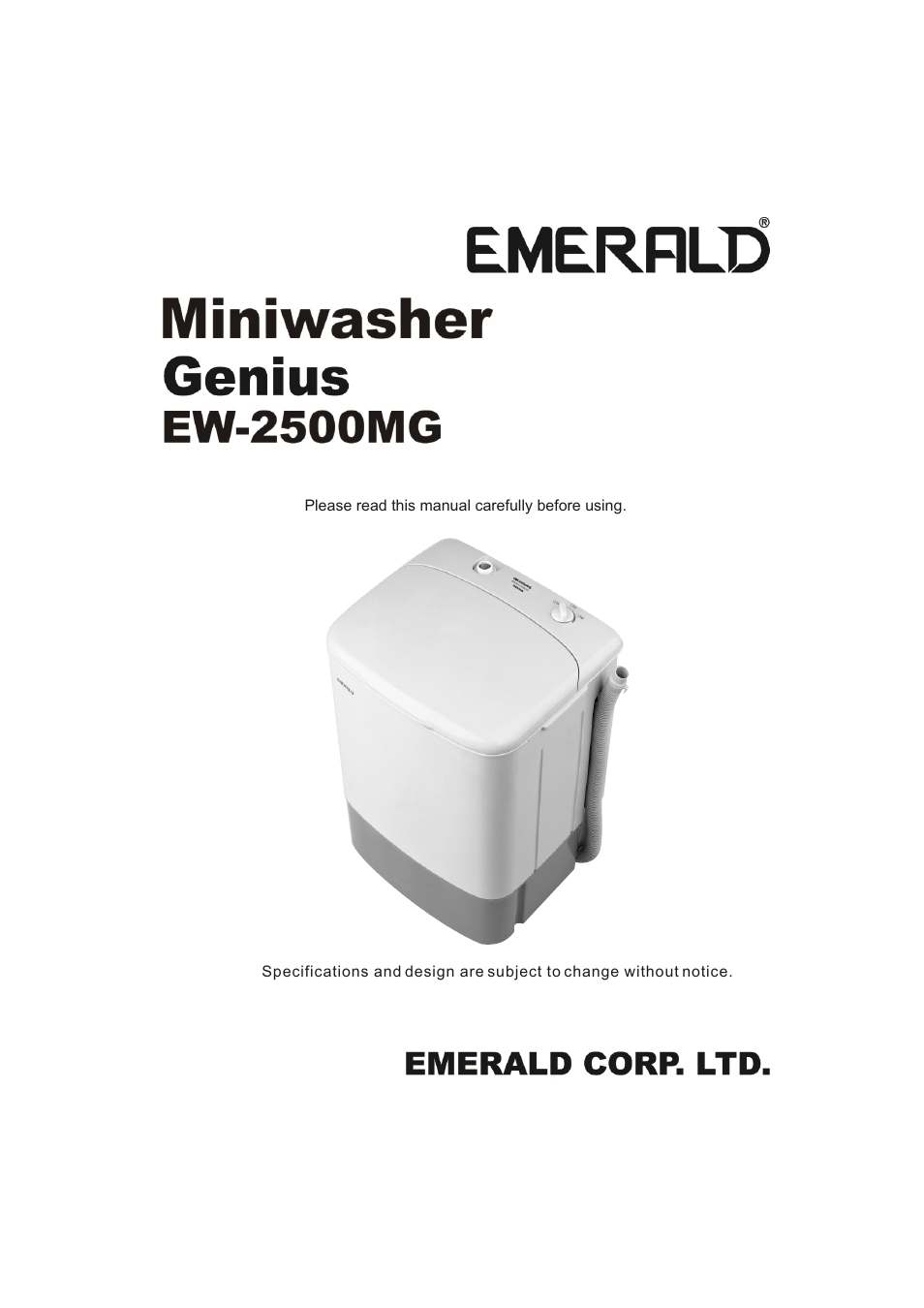 Emerald Innovations EW-2500MG User Manual | 11 pages